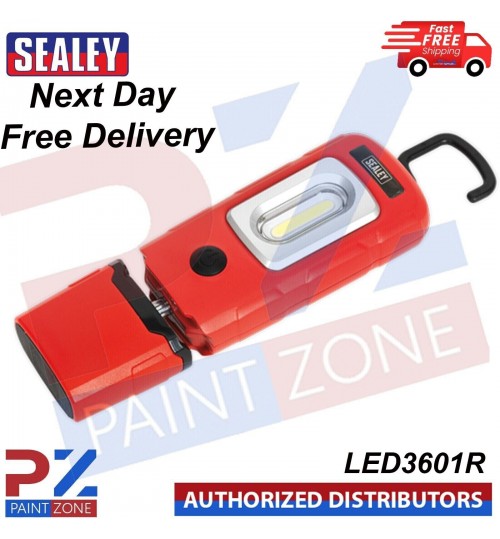 Sealey LED3601R Rechargeable 360° Inspection Lamp 3W COB+1W LED Torch